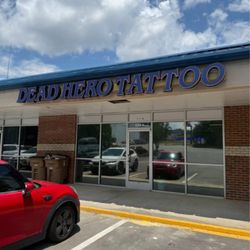 Dead Hero Tattoo - The store front when you arrive