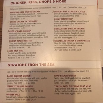 Outback Steakhouse - Menu - Steakhouses Near Me - Euless, Texas