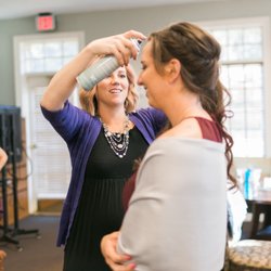 Belle Tresor Studio - Belle Tresor's own, Katie, working on one of the bridesmaids!