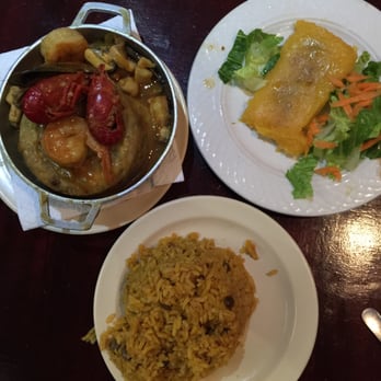 Orozco's - Seafood trifongo (triple plantains), pastels, and arroz con condule....all really good!!! - Puerto Rican Near Me - San Juan, Puerto Rico