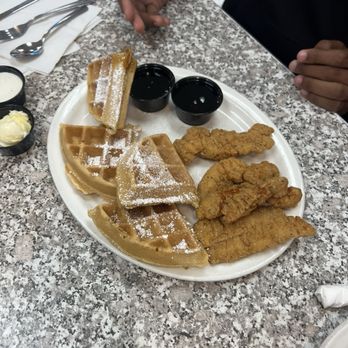 The Original Mels - Chicken & Waffle- w/strips - Diners Near Me - Sacramento, California The Original Mels - Chicken & Waffle- w/strips - Diners Near Me - Sacramento, California
