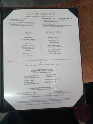 Menu photo 2 Western View Steakhouse Williams, AZ
