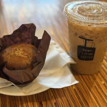 Demolition Coffee - Banana nut muffin w. Iced Cookie butter latte - Sandwiches Near Me - Petersburg, Virginia Demolition Coffee - Banana nut muffin w. Iced Cookie butter latte - Sandwiches Near Me - Petersburg, Virginia