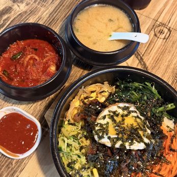 Ji Bei Chuan - Beef BiBimBap ( miso and kimchi come with ) - Noodles Near Me - Sacramento, California Ji Bei Chuan - Beef BiBimBap ( miso and kimchi come with ) - Noodles Near Me - Sacramento, California