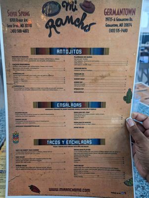 Menu photo 6 Mi Rancho Silver Spring, MD