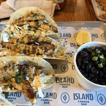 Island Cabana Bar - Blackened shrimp tacos - Salad Near Me - Charleston, South Carolina Island Cabana Bar - Blackened shrimp tacos - Salad Near Me - Charleston, South Carolina