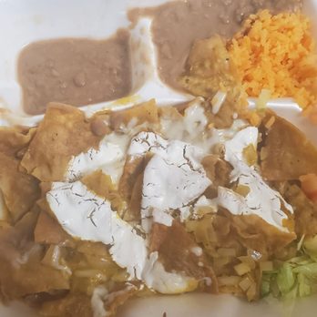 Jessie's Diner - The chilaquiles were supposed to be green. There is barely any rice and beans. - New American Near Me - North Chicago, Illinois Jessie's Diner - The chilaquiles were supposed to be green. There is barely any rice and beans. - New American Near Me - North Chicago, Illinois