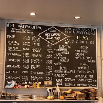 Rev Coffee - Rev Coffee and Tea Menu - Coffee & Tea Near Me - Smyrna, Georgia