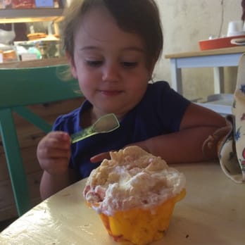 EscoGelato - Enjoying raspberry cheesecake and salted Carmel gelato. Yummy - Coffee & Tea Near Me - Escondido, California