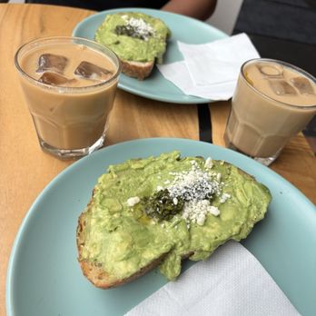 Canary Coffee Bar - avocado toast with chimichurri & pistachio coffee - Coffee & Tea Near Me - Milwaukee, Wisconsin