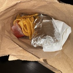 Breakfast Burrito comes with chips and salsa Togo