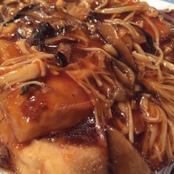 Great Wall Cuisine - Golden mushrooms with spicy tofu. Oozing umami until my tongue is swoll up and overloaded with delectable flavor. - Dim Sum Near Me - Phoenix, Arizona