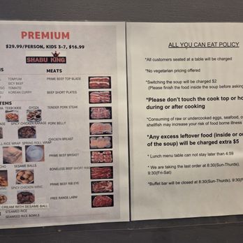 Shabu King - menu 2/2 - Buffets Near Me - Dublin, California