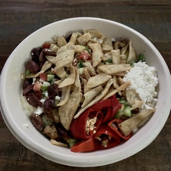 CAVA - Greens and Grains Bowl with chicken - Mediterranean Near Me - Anaheim, California