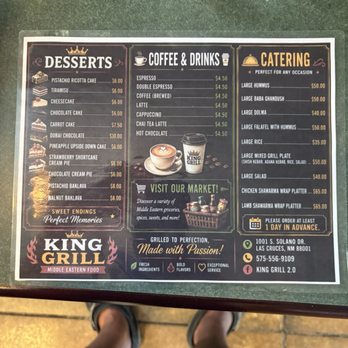 King Grill - Menu - Middle Eastern Near Me - Las Cruces, New Mexico King Grill - Menu - Middle Eastern Near Me - Las Cruces, New Mexico