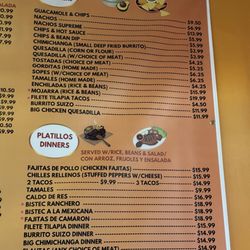 Menu (July 2025)