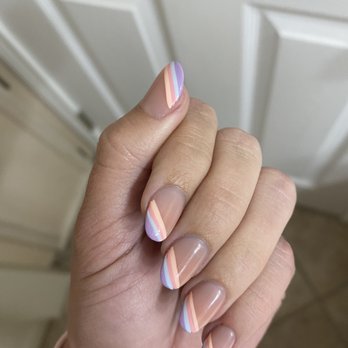 Sky Nails & Spa - Acrylic with dip powder and design. Oval shape. Love it! - Nail Salons Near Me - Corpus Christi, Texas Sky Nails & Spa - Acrylic with dip powder and design. Oval shape. Love it! - Nail Salons Near Me - Corpus Christi, Texas