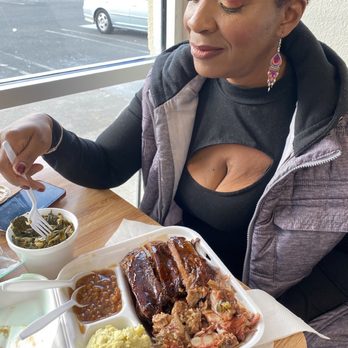Dad's BBQ - The wifey and I enjoying........ 3-Way 3-Way 3-Way. Enjoy the pic lol #Juicy - Barbeque Near Me - Antioch, California Dad's BBQ - The wifey and I enjoying........ 3-Way 3-Way 3-Way. Enjoy the pic lol #Juicy - Barbeque Near Me - Antioch, California