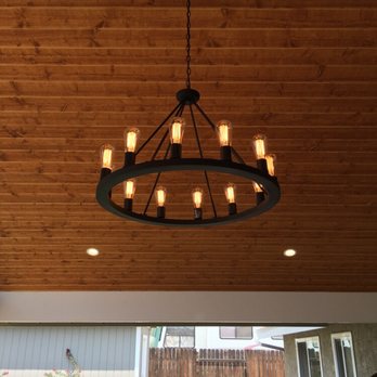 Kenz Electric - Recessed lighting and chandelier in patio cover - Electricians Near Me - Camarillo, California Kenz Electric - Recessed lighting and chandelier in patio cover - Electricians Near Me - Camarillo, California