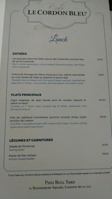 Menu photo 4 Le Cordon Bleu London, XGL