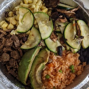 Photo of Lucha Libre Gourmet Taco Shop - San Diego, CA, United States. Shriveled, old, dry veggie bowl.