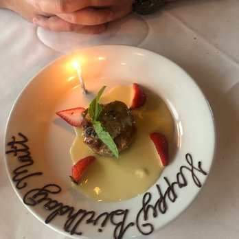 Ruth's Chris Steak House - Birthday dessert (Bread Pudding) - Steakhouses Near Me - El Paso, Texas Ruth's Chris Steak House - Birthday dessert (Bread Pudding) - Steakhouses Near Me - El Paso, Texas