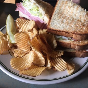 Berry Fields Cafe - Club Sandwich with chips - Cafes Near Me - Centralia, Washington
