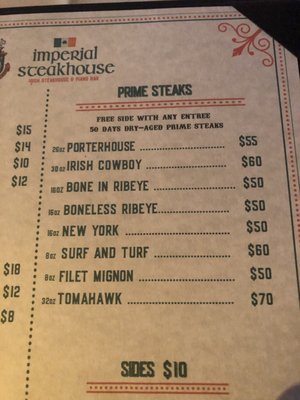 Menu photo 6 Imperial Steakhouse San Diego, CA Menu photo 6 Imperial Steakhouse San Diego, CA