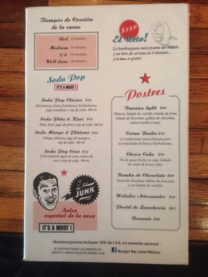 Menu photo 2 Burger Bar Joint Ciudad de México, DIF