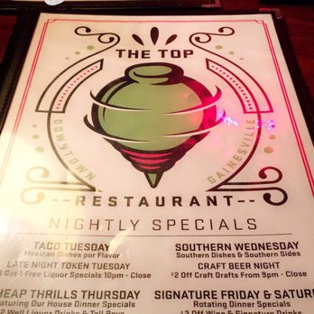 The Top - New American Near Me - Gainesville, Florida The Top - New American Near Me - Gainesville, Florida