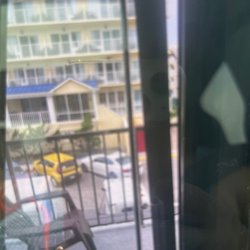 Pyramid - This is the patio door that we couldn't close or lock and felt unsafe