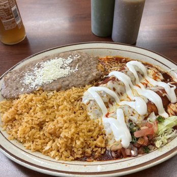 Dona Maria - Red Enchiladas plate! - Mexican Near Me - San Jose, California Dona Maria - Red Enchiladas plate! - Mexican Near Me - San Jose, California