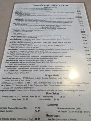 Menu photo 7 Longbeach Cafe Longboat Key, FL