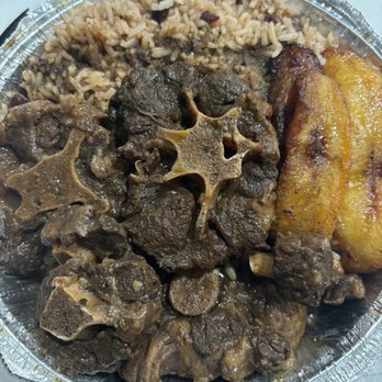 Scotch Bonnet Kitchen - large oxtail over rice & peas with plantains - Caribbean Near Me - Lawrenceville, New Jersey