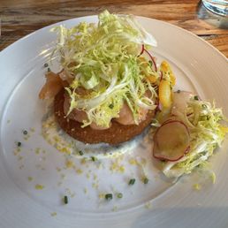 Latke with salmon Latke with salmon