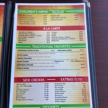 El Potrillo - a menu for a mexican restaurant - Mexican Near Me - Savannah, Tennessee