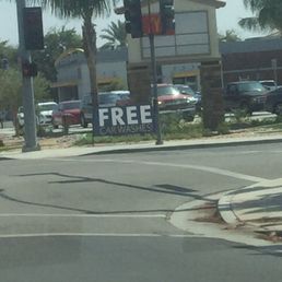 Grand opening free car washes. Right next to McDonalds on Olive.