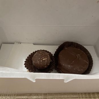 Chocolate Place - What was left, milk chocolate truffle and chocolate covered oreo. - Chocolatiers & Shops Near Me - Bronx, New York Chocolate Place - What was left, milk chocolate truffle and chocolate covered oreo. - Chocolatiers & Shops Near Me - Bronx, New York