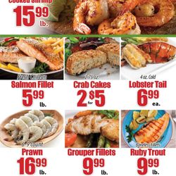 County Market - Sale paper that clearly says salmon is $5.99 a pound.