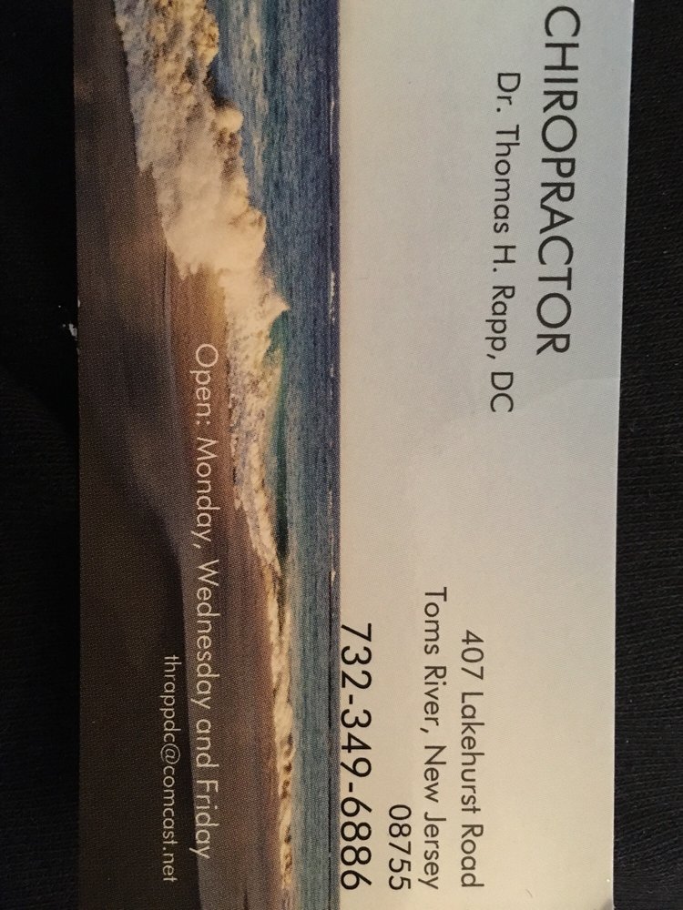 RAPP THOMAS H CHIROPRACTOR Updated September 2024 407 Lakehurst Rd