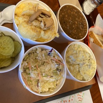 Maybells BBQ - All our sides with complimentary bread & pickles - Barbeque Near Me - Murrieta, California