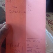 Photo of The Quarters - Auburn, WA, United States. The hand written receipt.