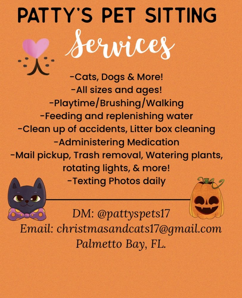 PATTY’S PET SITTING Updated September 2024 Request Information