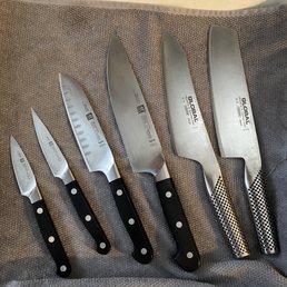 My knives after sharpening :-) (2 thumbs up)