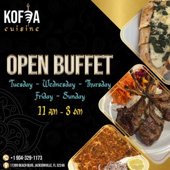 Kofta Cuisine - open buffet - Turkish Near Me - Jacksonville, Florida