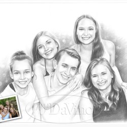 My Davinci - Hand Drawn Pencil Sketch From Your Photo
