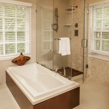 MJA Design - a large bathroom with a walk in shower - Cabinetry Near Me - Manassas, Virginia