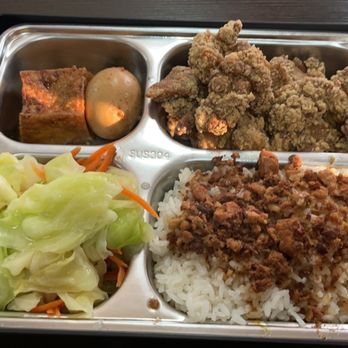 Old Taro - pepper popcorn chicken lunch box set - Taiwanese Near Me - Fremont, California Old Taro - pepper popcorn chicken lunch box set - Taiwanese Near Me - Fremont, California
