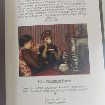 Mary Cassatt Tea Room - History - Tea Rooms Near Me - Philadelphia, Pennsylvania