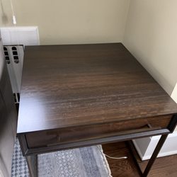Mitchell Gold + Bob Williams - Mitchell Gold has already replaced this side table once. Looks like utter garbage. What a waste. Cheap veneer coming off.